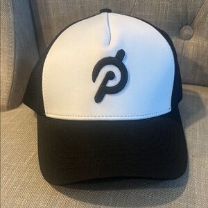 Peloton Black and White Trucker Hat